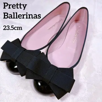 새상품급 23.5 프리티 발레리나 발레 슈즈 그로그랭 리본 바이컬러
