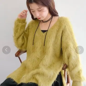 샤기 V 니트 풀오버 Kastane