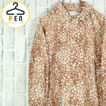 멋진 코디 긴팔 셔츠 NEGATIVE DENIM 애니멀 무늬 레오파드