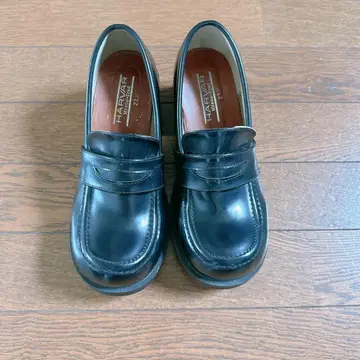 [ 익명 배송 ] HARUTA 통굽 로퍼 블랙 23cm