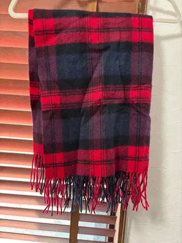 BUYER 캐시미어 100% 대형 스톨 빨검 체크