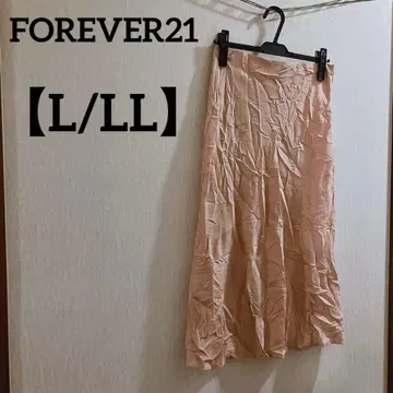 FOREVER21 [ L/LL ] 롱 타이트 스커트 핑크 심플 무지