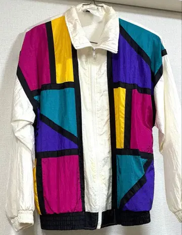 [ 설명란 필독 ] 구제 나일론 트랙 자켓 컬러풀 팝 핑크