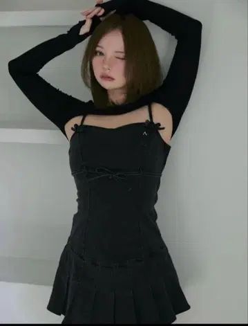 ANDMARY 보니 데님 미니 드레스