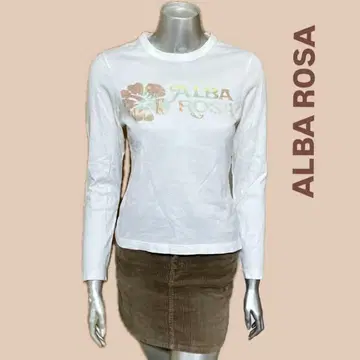 ALBA ROSA 로고 긴팔 티셔츠
