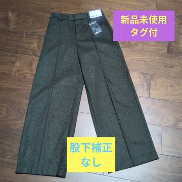 [ 미사용 새상품 ] UNIQLO 브러쉬드 저지 와이드 팬츠 올리브