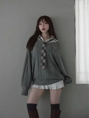 미미 girls set 미니 dress 그레이 Andmary