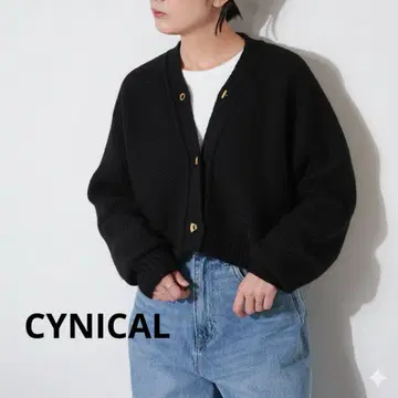 [ 미사용 택 포함 ] 시니컬 하토메바튼 숏 가디건 니트