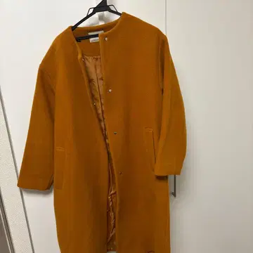 N. JAPAN FABRIC 오렌지 롱 코트