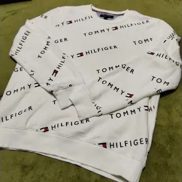 TOMMY HILFIGER 로고 맨투맨 화이트