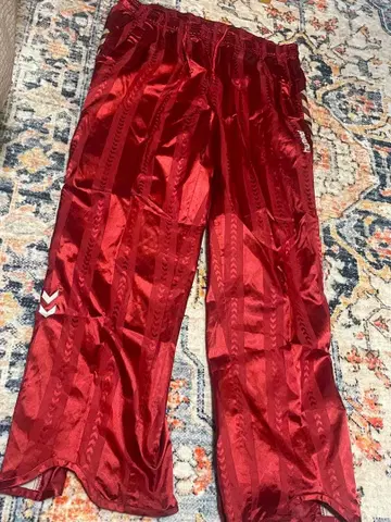 [중고] hummel 레드 트랙 팬츠/나일론 팬츠 사이즈: XL