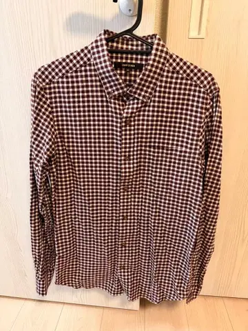 COMME CA MEN 긴팔 체크 셔츠 사이즈 M