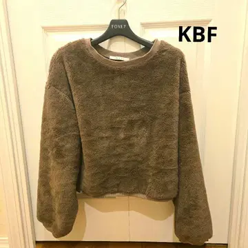 KBF 브라운 복슬복슬 크루넥 보아 트레이닝복 풀오버