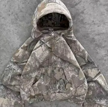 카모 패턴 풀 집업 후드티