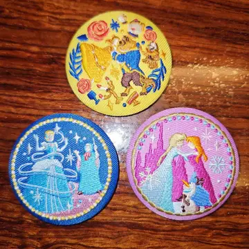 디즈니 자수 캔배치 미녀와 야수 신데렐라 안나와 눈의 여왕