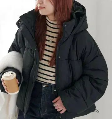 디스코트 web 한정판 볼륨 페이크 다운 블랙 M