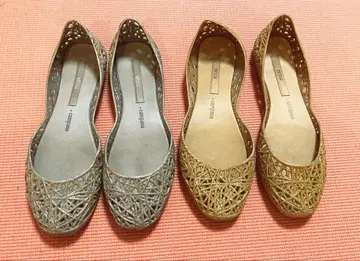 12/25까지 기간 한정 sale 멜리사 플랫슈즈 실버 & 골드 37