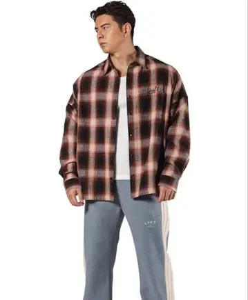 LYFT 체크 오버사이즈 셔츠