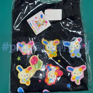 2 [블랙] 우사하나 빅 T 셔츠 스핀스 산리오 헤이세이 Y2K