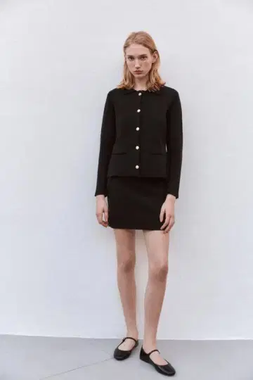 ZARA 니트 가디건 골드 버튼 셋업 택 포함 새상품