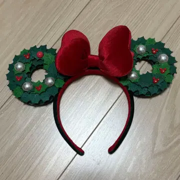 크리스마스 리스 미니 머리띠