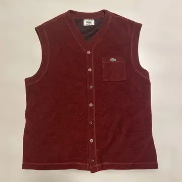 LACOSTE 버건디 베스트 XXL