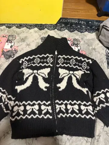 merry jenny 니트 가디건 풀 집업