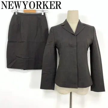 LA6584 뉴요커 스커트 셋업 브라운 울 7