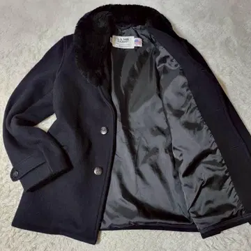 새상품급 schott 피코트 옷깃 보아 블랙 731US 42 USA제