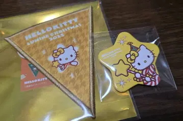 루미네 크리스마스 헬로키티 가랜드 캔뱃지 헬로미미