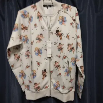 천사와 꽃 프린트 나일론 자켓 MA-1