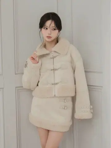 Darich 다리치 페이크 무스탕 자켓 셋업