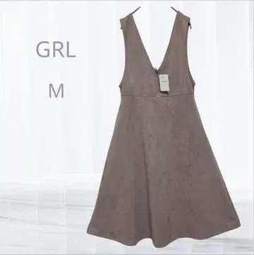 [ 새상품 ] GRL 슬리브리스 원피스 M 더스티 핑크 심플 엘레강트