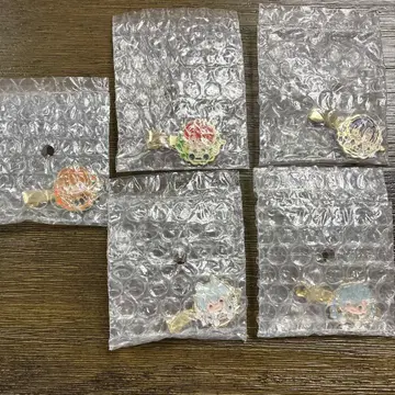 컬러풀 피치 메탈 헤어 클립 5세트