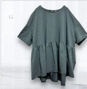 [새상품급] 티어드 튜닉 티셔츠 LL 다크 그레이 오버 사이즈