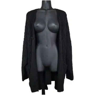 니코앤드 - 니코앤드 가디건 블랙 롱 기장 꽈배기