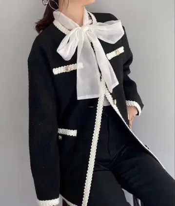 NICE CLAUP 트위드 자켓