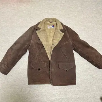 80S Schott 무스탕 웨스턴 요크 보아 런치 자켓 호두 단추