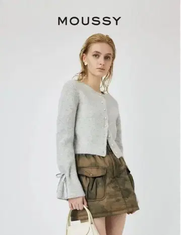 MOUSSY 그레이 니트 가디건