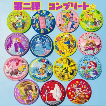 Disney Characters 디즈니 자수 캔뱃지 2 컴플리트 세트