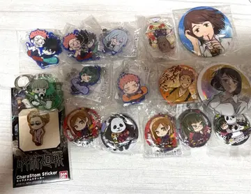 주술회전 캔뱃지 러버 키링