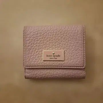 케이트 스페이드 핑크 3단 폴더형 지갑