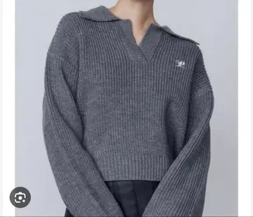 EMODA 스키퍼 와이드 니트 그레이 택 포함 새상품