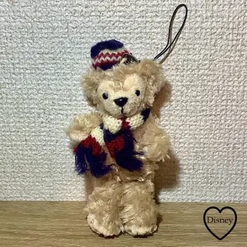 레어! 초기 더피 봉제 인형 머플러 모자 마스코트