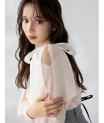 원숄더 미니 샤기 니트탑 핑크