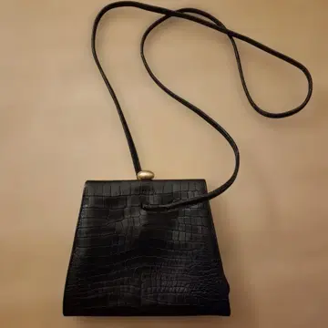 블랙 크로커다일풍 숄더백