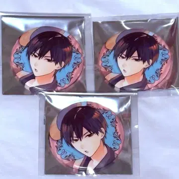 고서점 거리의 하시히메 십년 레코드 카와세 캔뱃지 3개 세트