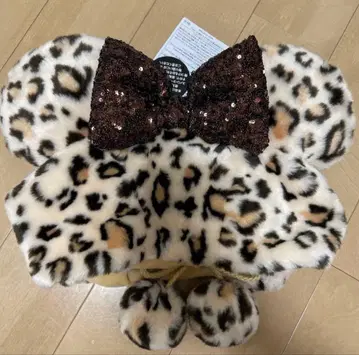 새상품 디즈니 팬캡 미니 레오파드 무늬 레오파드 브라운