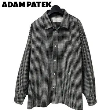 ADAM PATEK / 남성용 긴팔 체크 버튼 셔츠 1 사이즈 c089