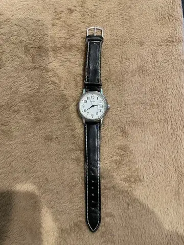 앤티크 레어 손목시계 블랙 가죽 캐주얼 워치